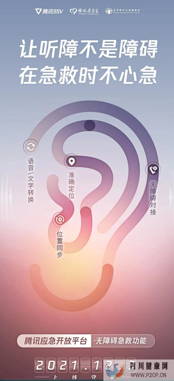 騰訊“無障礙急救平臺”小程序推出“無障礙急救”功能(圖1)